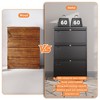AOBABO 2 Drawer Wide File Cabinet with Wheels, Lockable Metal Filing Cabinet for Home Office, Legal/Letter Size,Required Assembled - 3 of 4