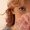 Gold Earrings-14K Gold/Silver/Rose Gold Plated Bow Earrings Trendy Dainty Cute Ribbon Minimalist Bow Stud Earrings for Women Gifts - 2 of 4