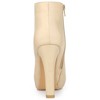 Allegra K Women's Size Zipper Round Toe Platform Chunky Heel Ankle Boots - 3 of 4