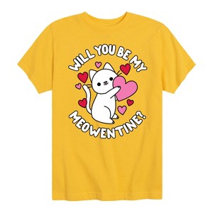 Boys' - Instant Message - Valentine's Day Be My Meowentine Short Sleeve Graphic T-Shirt - 1 of 4