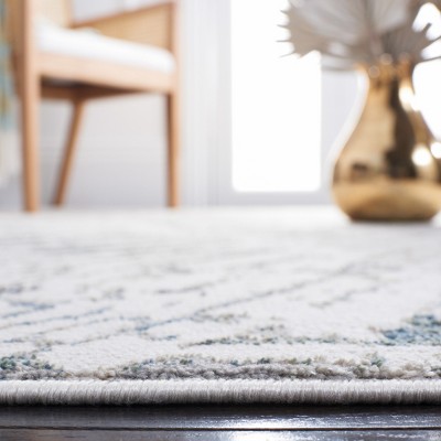 Safavieh Bel Air Gray and Turquoise Square Synthetic Area Rug