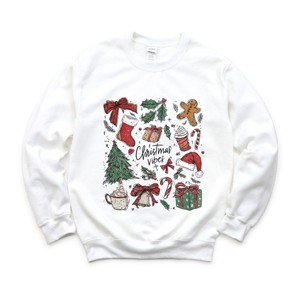 Christmas Vibes Sketched - Women's Graphic Sweatshirt - 1 of 4
