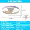 29" Ceiling Fan with Adjustable Dimmable LED Lights with Acrylic Shade, 6-Speed Reversible Fan for Bedroom or Living Room–The Pop Home - 4 of 4