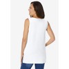 Woman Within Plus Size Perfect Sleeveless Shirred V-Neck Tunic - 3 of 4