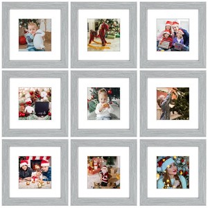Golden State Art 6x6 Wood Picture Frame 0.84 Inch Thickness for 4x4 Picture - Pack of 9 - 1 of 4