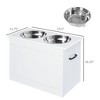 Raised Pet Feeding Storage Station with 2 Stainless Steel Bowls Base for Large Dogs and Other Large Pets - 3 of 4