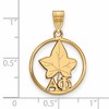 Black Bow Jewelry 14k Yellow Gold Plated Sterling Silver Alpha Phi Greek Life Medium Pendant - 2 of 3