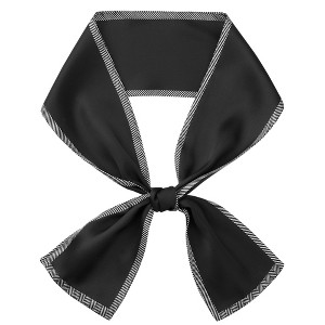 INSPIRE CHIC Women's Contrast Silk Like Oblong Neck Scarves 38.6"x3.5" 1Pc - 1 of 4