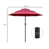 NicBex 9 Ft 3 Tiers Patio Umbrella Outdoor,Table Umbrella for Patio,Market Umbrella Outdoor with Crank,UV protection&Waterproof,No Base - 4 of 4