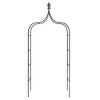 vidaXL Garden Arch Trellis - Set of 2 Black Powder-Coated Steel Arches, 47.2"x15"x102.4", Decorative Climbing Plant Support - 4 of 4