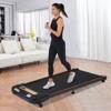 VisioGear Wood Grain Decoration Walking Pad Under Desk Treadmill for Home Office, 300LBS Capacity Treadmill, Black, 44.48"*19.09"*3.93" - 2 of 4