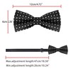 Allegra K Men's Pre-Tied Adjustable Polka Dots Tuxedo Work Party Prom Bow Ties - 4 of 4