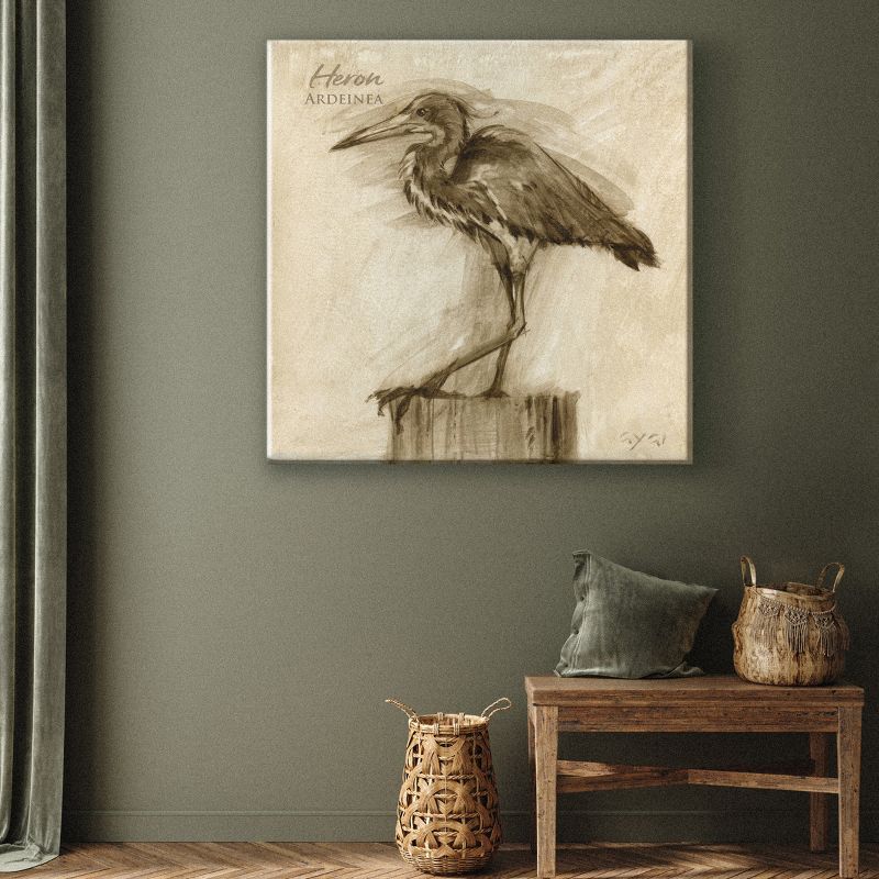 Sullivans Darren Gygi Heron Giclee Wall Art, Gallery Wrapped, Handcrafted in USA, Wall Art, Wall Decor, Home Décor, Handed Painted, 2 of 5