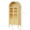 72" Arched Pantry Cabinet with Sensor Light & Glass Doors, Modern Farmhouse Display Cabinet with Adjustable Shelf & Drawers-3irtyhousy - 4 of 4