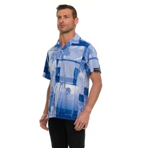 Canada Weather Gear Men’s Printed Camp Collar Shirt – , Super Stretch, 4-Way Stretch, Moisture Wicking, Wrinkle Resistant - 1 of 4
