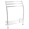 Evideco French Home Goods Freestanding Curved 3 Towels Stand with Shelf Chromed Metal - 2 of 4