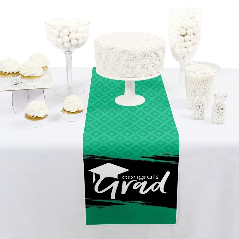 Big Dot of Happiness Green Grad - Best is Yet to Come - Petite Green Graduation Party Paper Table Runner - 12 x 60 inches, 2 of 5