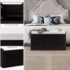 Sturdis Modern Shoe Storage Cushion Seat Bench with Adjustable Shelves, Espresso - 3 of 4
