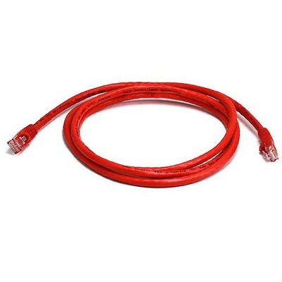 Monoprice Cat5e Ethernet Patch Cable - 5 Feet - Red | Network Internet Cord - RJ45, Stranded, 350Mhz, UTP, Pure Bare Copper Wire, 24AWG