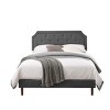 MAYEERTY Platform Bed Frame - Upholstered Padded Headboard, 12 Wood Slats & Center Support Leg - 4 of 4