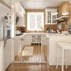 Bencmate Pet Crates and Houses Dog Cat Gate Walk Through for Stairs Doorways Hallways, White, 31.9"*29.14"*1.78" - 4 of 4