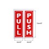 Unique Bargains Vertical PVC Self-Adhesive Waterproof Store Shop Push Pull Door Sign  2 Set - 2 of 4
