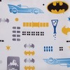 NoJo Warner Bros. Batman The Caped Crusader Blue, Yellow and White Bat-Signal and Batmobile Preschool Nap Pad Sheet - 3 of 4
