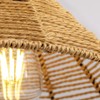 Ludomide 3-Lights Black Rattan Caged Linear Chandelier for Kitchen Island with No Bulbs Included - 4 of 4