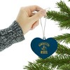 University of Missouri - Kansas City Kangaroos Logo Heart Love Wood Christmas Tree Holiday Ornament - 3 of 3