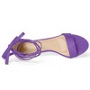 Allegra K Women's Kitten Heel Open Top Lace-Up Sandals - 4 of 4