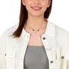 Anna-Kaci Beaded Cross Pendant Necklace with Faceted Stones and Gold Chain - Ivory - 4 of 4