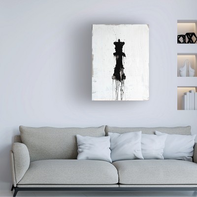 Kent Youngstrom Black and White Chess Piece Canvas Art 18 x 24