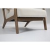 PAGED Accent Chair with Wood Frame, Mid Century Modern Living Room Chairs with Waist Cushion, Reading Armchair for Living Room - 2 of 4