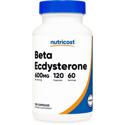 Nutricost Beta Ecdysterone 600mg per serving, 120 capsules - Vegan, GMO-Free, 60 servings - 120 Capsules