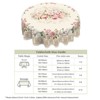 LOVEVOOK Washable Round Flower Tablecloth, Rectangle Floral Table Cover for Party Picnic Dinner Christmas Decor Indoor and Outdoor - 2 of 4