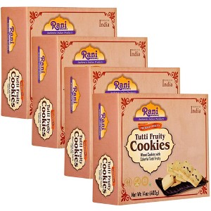 Tutti Fruity Cookies - 14oz (400g) Pack of 4 - Rani Brand Authentic Indian Products - 1 of 4