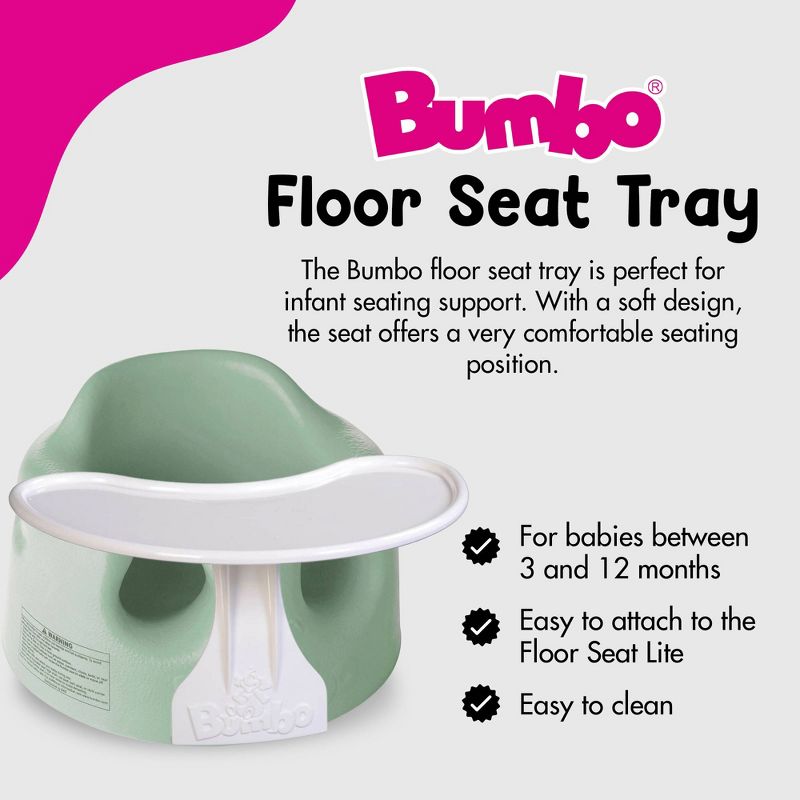 Bumbo Baby Infant Soft Foam Floor Seat with Eating and Play Top Tray Attachment, 2 of 7