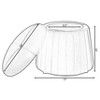 Fabulaxe Modern Tufted Velvet Mushroom Shape Storage Ottoman Storage Stool Trunk - 4 of 4