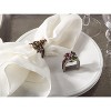 Saro Lifestyle Xmas Tree Napkin Ring, Green (Set of 4) - 2 of 2