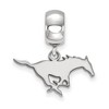 Black Bow Jewelry Sterling Silver Southern Methodist Mustangs NCAA Bead Charm - 2 of 4