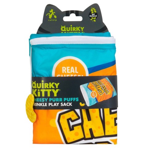 Quirky Kitty Cheezy Purr Puffs Play Sack Cat Toy : Target