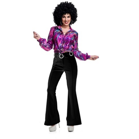 70s Disco Jumpsuit Costumes For Women Men Retro Disco Hippie Music Festival  Couple Cosplay Costume Halloween Party Fancy Dress