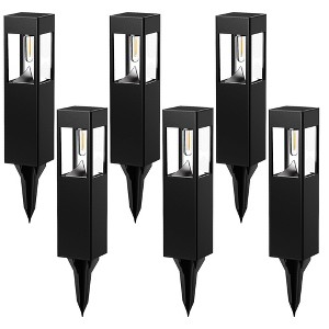 30 Lumens Solar Filament LED Bollard Path Light 6-Pack - 1 of 4