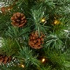 Nearly Natural 3-ft Fraser Fir Natural Look Artificial Christmas Tree with 50 Clear LED Lights, Pinecones, a Burlap Base and 90 Bendable Branches - 3 of 3