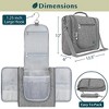 PAVILIA Toiletry Bag Travel Women Men, Hanging Water Resistant Makeup Accessories Cosmetic Organizer Large Essential Kit - 2 of 4