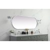 Elegant Lighting Metal Frame Oval Mirror 24x60 Inch in Black - 3 of 4