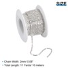 Unique Bargains Bags Clothing Decoration Crystal Rhinestone Sew on Close Claw Chain Trim - 2 of 4