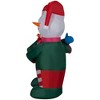 Gemmy Christmas Airblown Inflatable Hugging Snow Family in PJs Scene, 4 ft Tall, Multi - 4 of 4