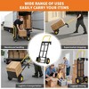 2-in-1 Convertible Hand Truck Max 800 LBS, Platform Truck Dolly with 4 Wheel, Wheel Dolly Cart with Telescoping Handle for Moving Garden, Grocery - 3 of 4