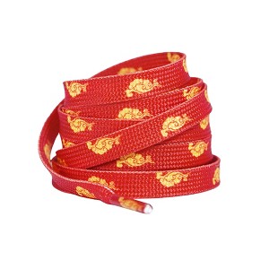 INSPIRE CHIC Polyester Fashion Shoelaces Red 1 Pair - 1 of 4